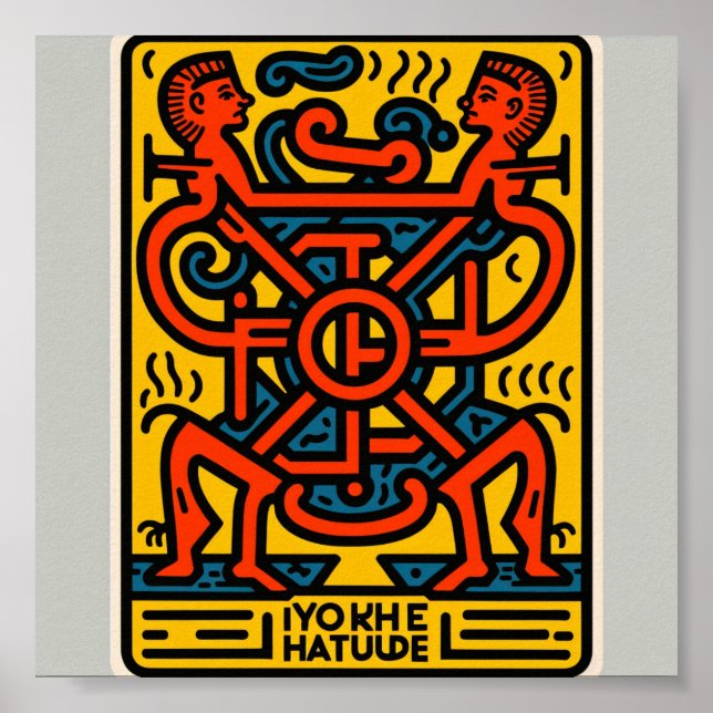 Keith Herling style Egyptian design poster (Front)