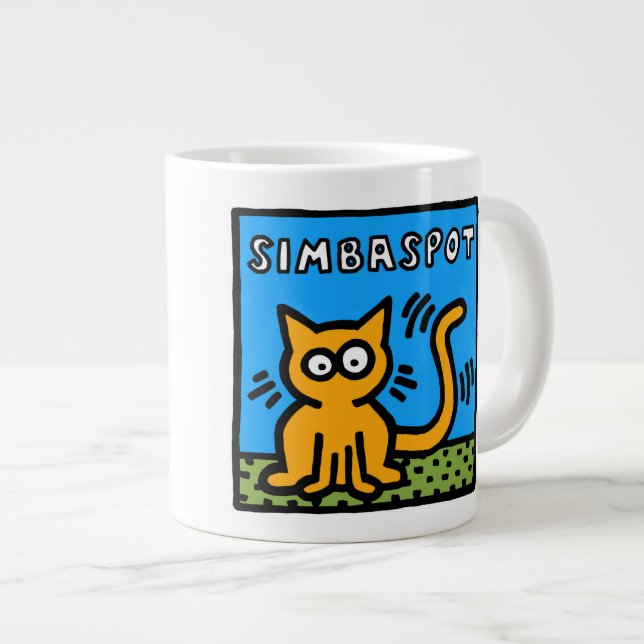Keith "Herring" Cat Nug Large Coffee Mug (Front Right)