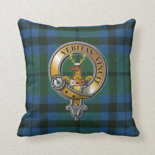 Keith Tartan & Badge Throw Pillow