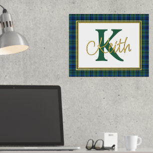 Keith Tartan Plaid Monogram Foil Prints