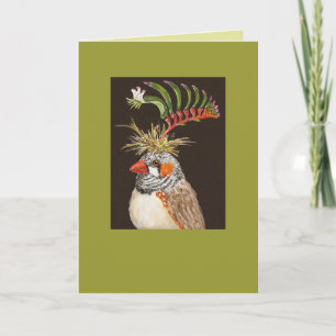 Keith, zebra finch card