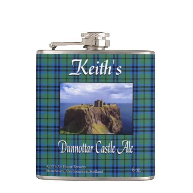 Keith's Dunnottar Castle Ale Hip Flask (Front)