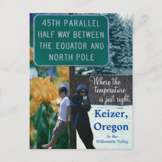 Keizer Oregon Iris Capital 45th Parallel Postcard