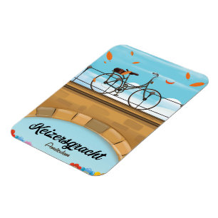 Keizersgracht Canal Amsterdam travel poster Magnet