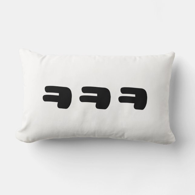KEKEKE ㅋㅋㅋ Korean Slang Lumbar Pillow (Front)