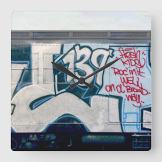 Kel139 Classic Graffiti Square Wall Clock