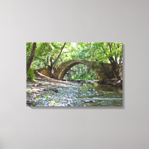 kelefos medieval bridge at Cyprus Canvas Print