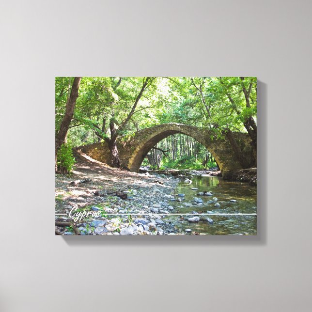 kelefos medieval bridge at Cyprus Canvas Print (Front)