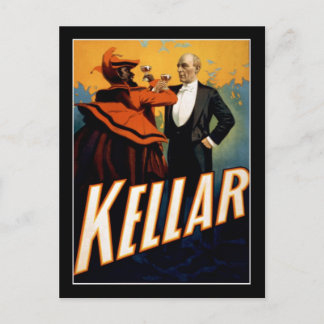 Kellar - Magician - Vintage Theatre Poster Postcard