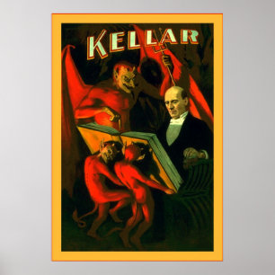 Kellar ~ Poster magicien Vintage