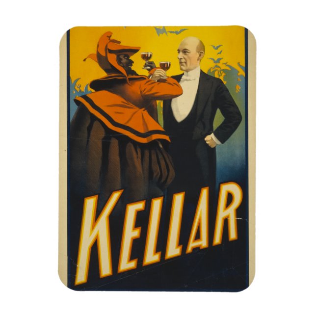 Kellar the Magician Toasting the Devil Magnet (Vertical)