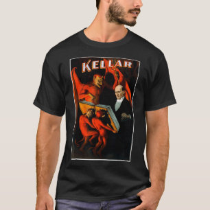 Kellar the magician with a Devil Vintage Poster il T-Shirt