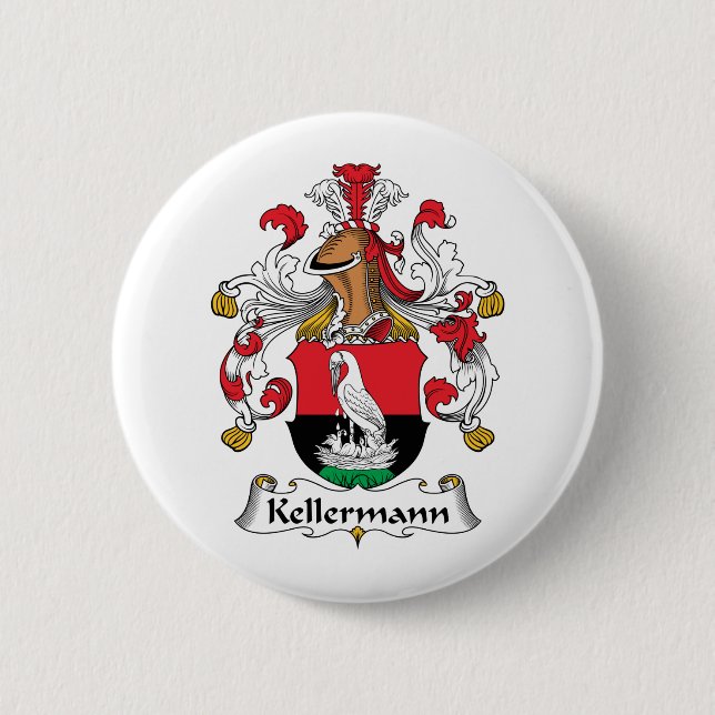 Kellermann Family Crest 2 Inch Round Button (Front)