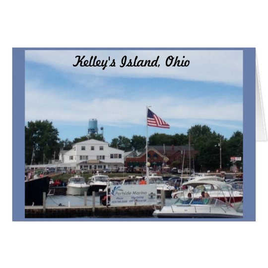 Kelley's Island Portside Marina Ohio Greeting Card