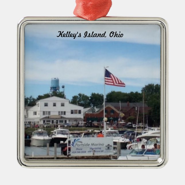 Kelley's Island Portside Marina Ohio Ornament (Front)