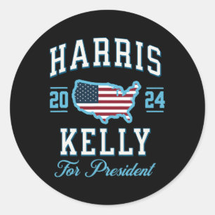 Kelly 2024 Usa Flag Presidential Election Vintage Classic Round Sticker