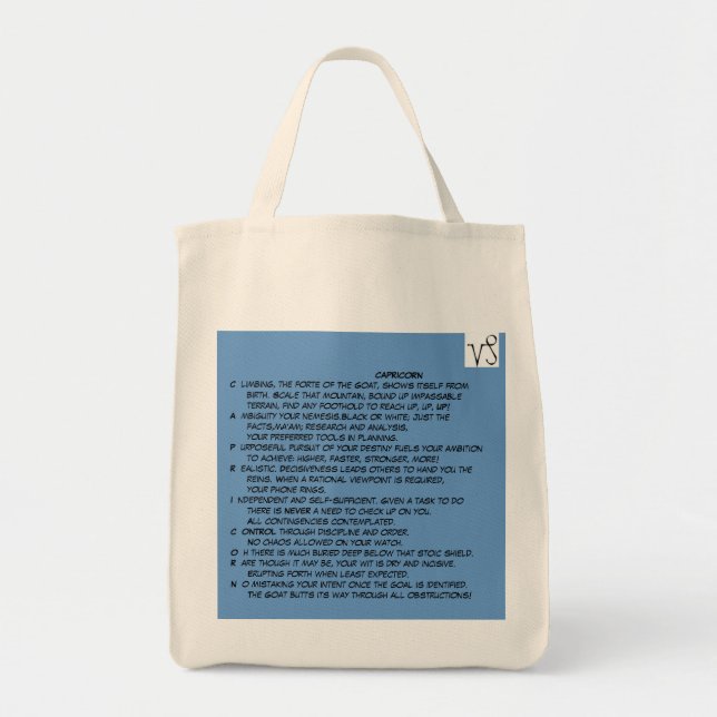Kelly Capricorn grocery tote (Front)