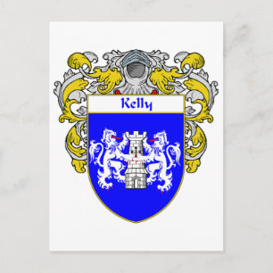 Kelly Coat of Arms (Mantled) Postcard