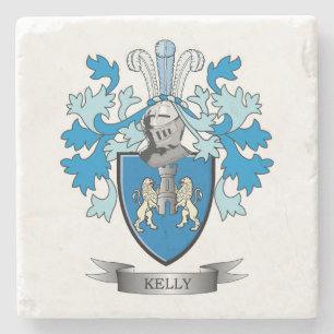 Kelly Coat of Arms Stone Coaster