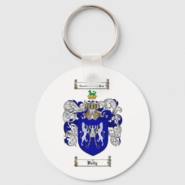 KELLY FAMILY CREST -  KELLY COAT OF ARMS KEYCHAIN (Front)