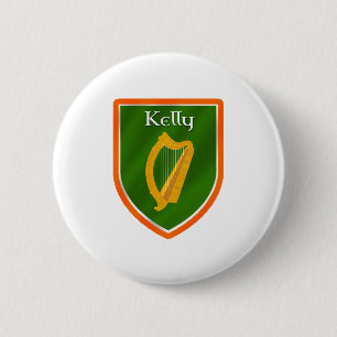 Kelly family crest kelly family name 2 inch round button