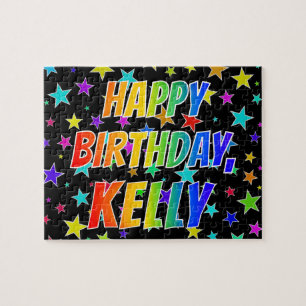 "KELLY" First Name, Fun "HAPPY BIRTHDAY" Jigsaw Puzzle