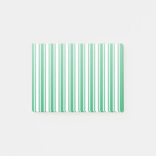 Kelly green and white candy stripes post-it notes