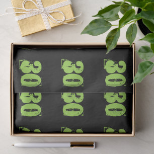 Kelly Green & Black 30th Dirty 30 Thirtieth Party Tissue Paper