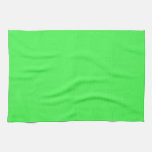 Kelly Green Bright Spring Neon 2015 Colour Trend Kitchen Towel (Horizontal)
