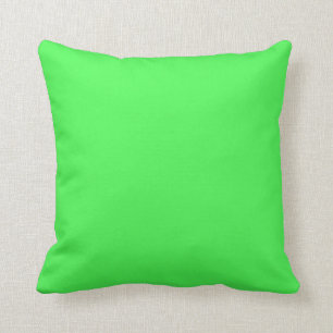 Kelly Green Bright Spring Neon 2015 Colour Trend Throw Pillow