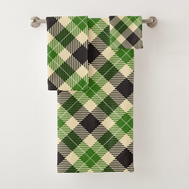 Kelly Green et Black Tartan Plaid (En situation)