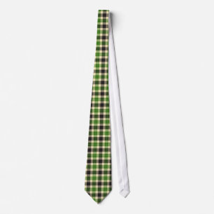 Kelly Green et Black Tartan Plaid Cravate