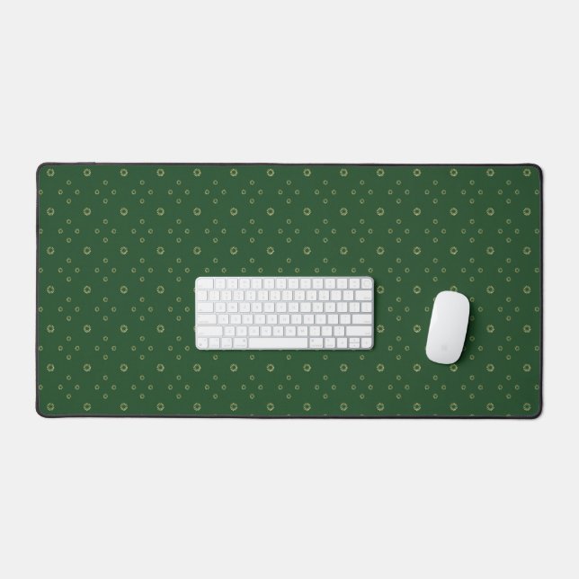 Kelly Green | Golden Zinnia Sun Desk Mat (Keyboard & Mouse)