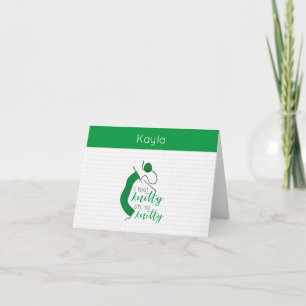Kelly Green I Feel Knitty, Oh So Knitty Note Card