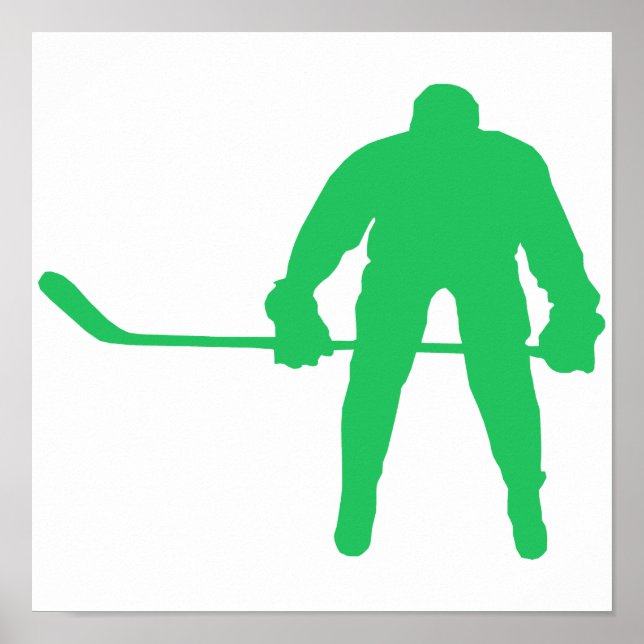 Kelly Green Ice Hockey Poster (Front)