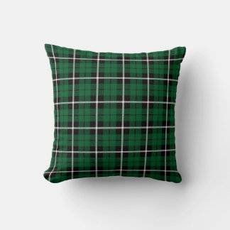Kelly green Irish green white/black stripe stripe Throw Pillow