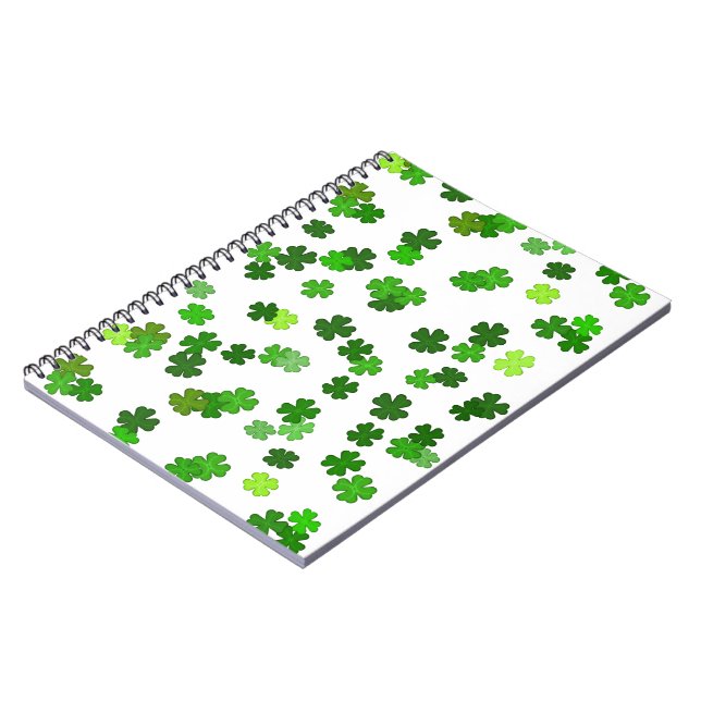 Kelly green “Shamrocks Falling” Notebook (Left Side)