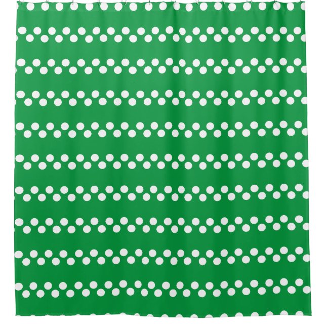 Kelly Green: Small white Polka Dot Pattern (Front)