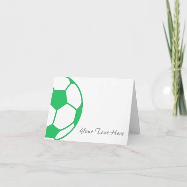 Kelly Green Soccer Ball Card (Front)