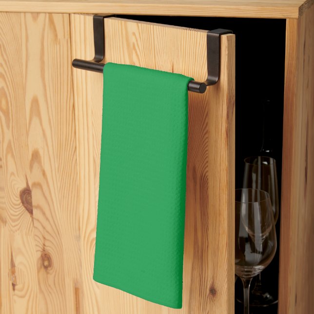 Kelly Green solid colour Kitchen Towel (Thirds Fold)