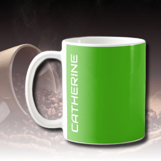 Kelly Green Solid Colour Personalized Coffee Mug