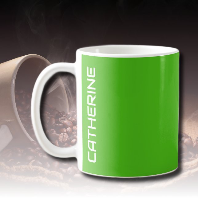 Kelly Green Solid Colour Personalized  Coffee Mug (Creator Uploaded)