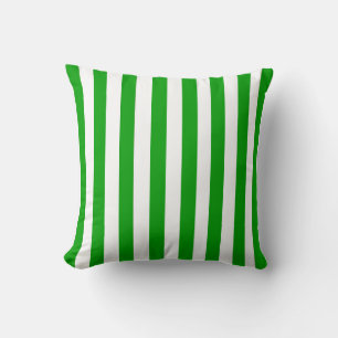 Kelly Green Stripe Throw Pillow