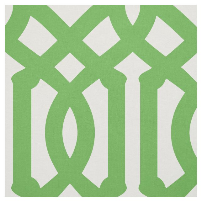 Kelly Green Trellis Large Scale Fabric (Swatch)