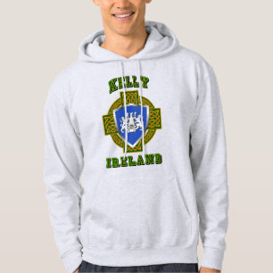 Kelly/O'Kelly Irish Shield w/Celtic Cross  Hoodie