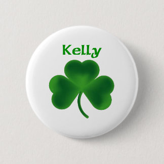 Kelly Shamrock 2 Inch Round Button