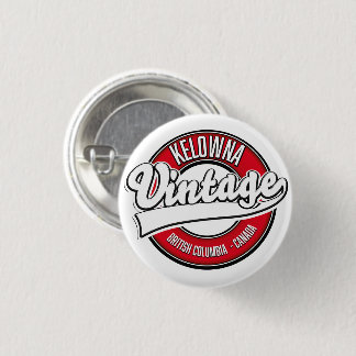 Kelowna British Columbia Canada logo 1 Inch Round Button