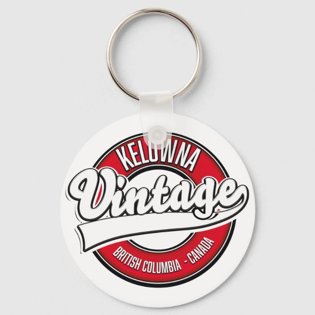 Kelowna British Columbia Canada logo Keychain (Front)