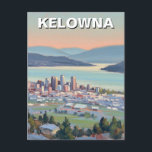 Kelowna Canada Travel Postcard<br><div class="desc">Kelowna, located in the heart of British Columbia’s Okanagan Valley, is a vibrant lakeside city known for its sunny climate, scenic landscapes, and world-class wineries. Set on the eastern shore of Okanagan Lake, Kelowna offers a perfect blend of outdoor adventure and relaxed, vineyard-laced charm. The area is a favourite summer...</div>