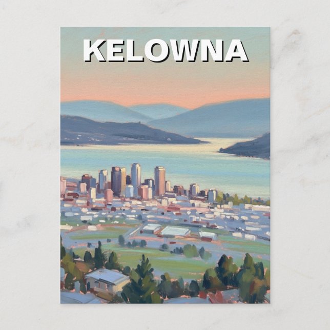 Kelowna Canada Travel Postcard (Front)
